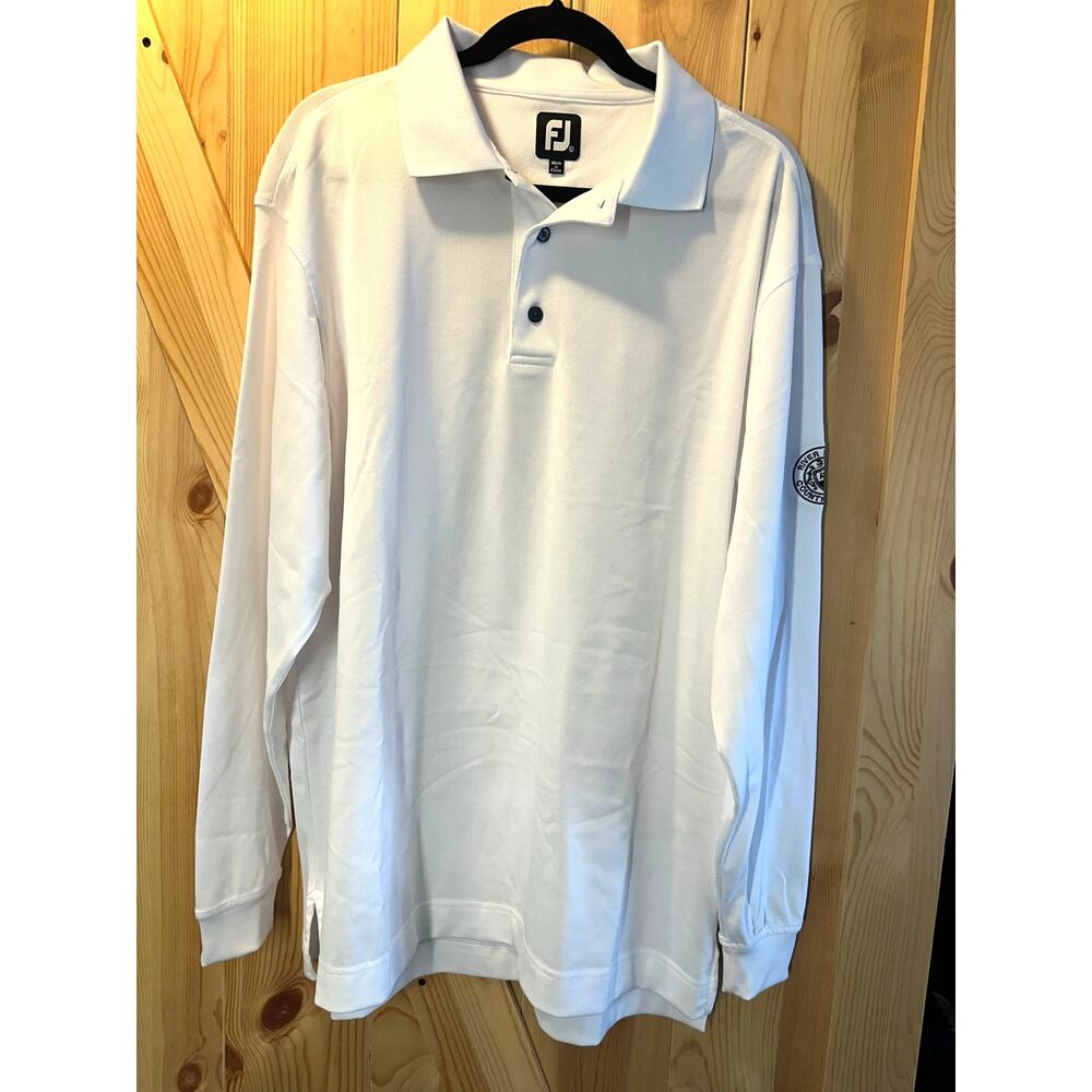 White FootJoy River Forest Country Club Polo Shirt - Size L